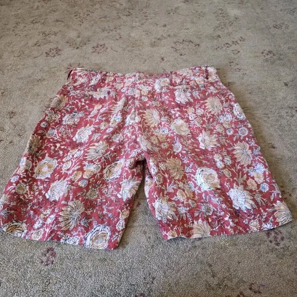 Polo Ralph Lauren Vintage All Over Print Floral Linen Shorts Men's Size 36